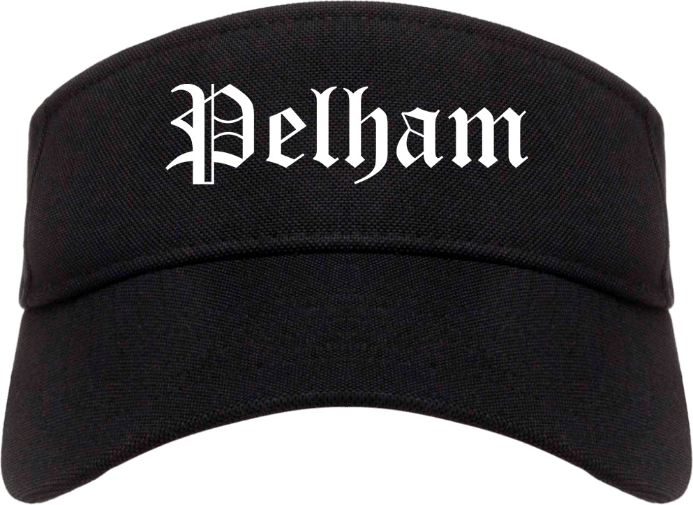 Pelham Alabama AL Old English Mens Visor Cap Hat Black