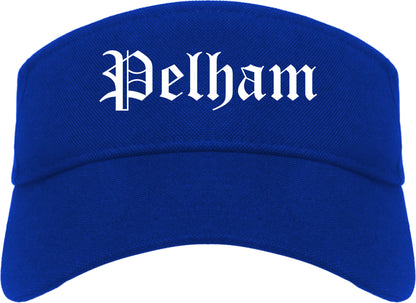 Pelham Alabama AL Old English Mens Visor Cap Hat Royal Blue