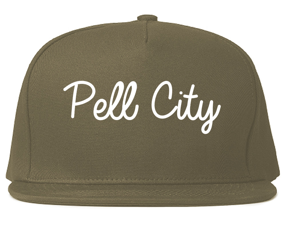 Pell City Alabama AL Script Mens Snapback Hat Grey