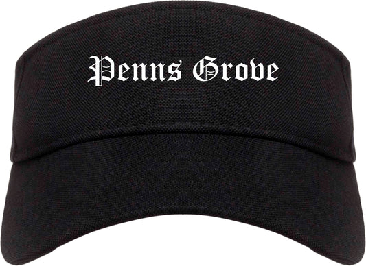 Penns Grove New Jersey NJ Old English Mens Visor Cap Hat Black