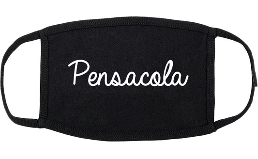 Pensacola Florida FL Script Cotton Face Mask Black