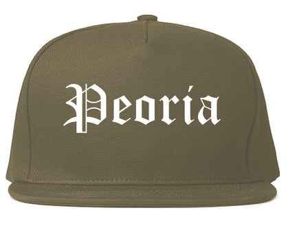 Peoria Arizona AZ Old English Mens Snapback Hat Grey