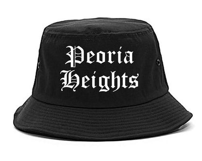 Peoria Heights Illinois IL Old English Mens Bucket Hat Black