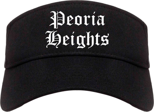 Peoria Heights Illinois IL Old English Mens Visor Cap Hat Black