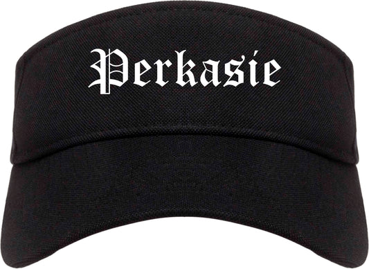 Perkasie Pennsylvania PA Old English Mens Visor Cap Hat Black