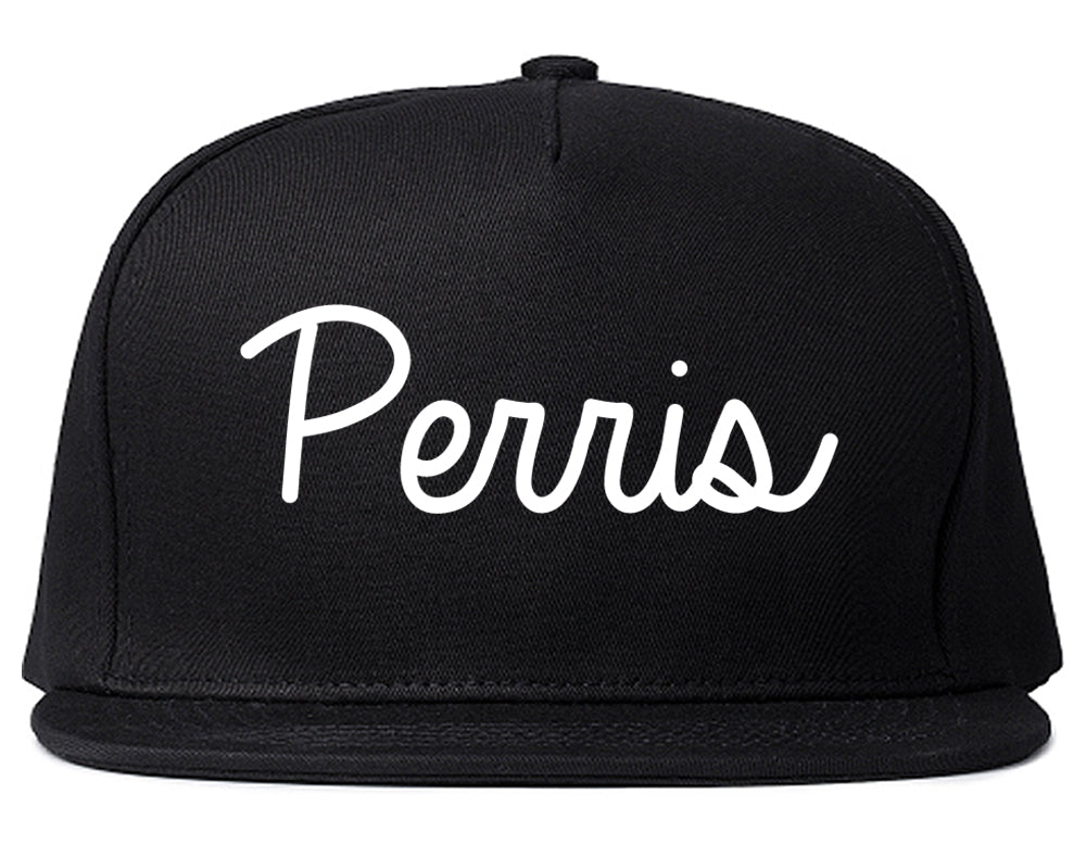 Perris California CA Script Mens Snapback Hat Black