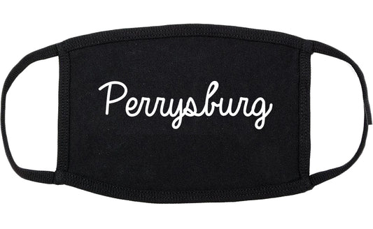 Perrysburg Ohio OH Script Cotton Face Mask Black