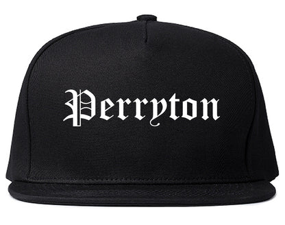 Perryton Texas TX Old English Mens Snapback Hat Black