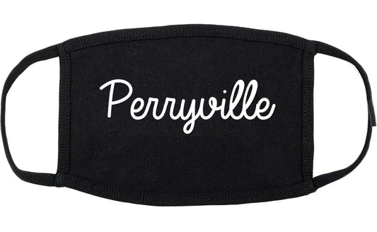 Perryville Missouri MO Script Cotton Face Mask Black