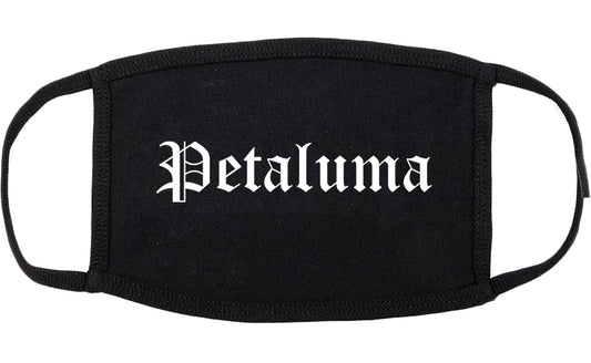 Petaluma California CA Old English Cotton Face Mask Black