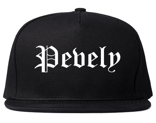 Pevely Missouri MO Old English Mens Snapback Hat Black