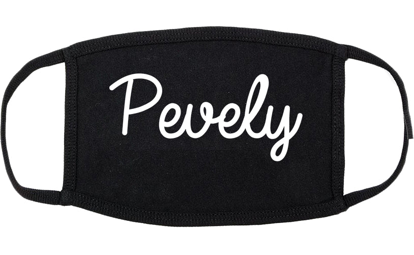 Pevely Missouri MO Script Cotton Face Mask Black