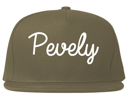 Pevely Missouri MO Script Mens Snapback Hat Grey