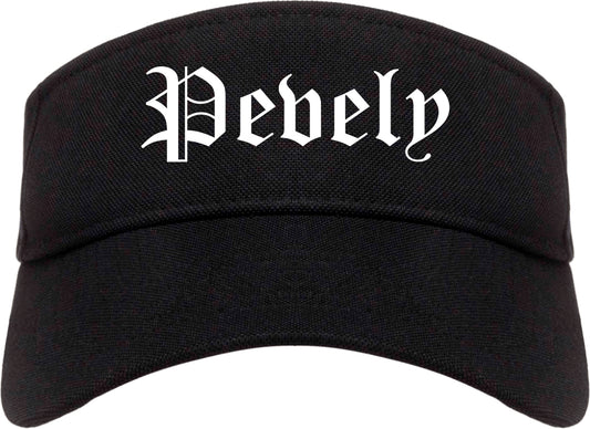 Pevely Missouri MO Old English Mens Visor Cap Hat Black