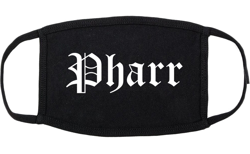 Pharr Texas TX Old English Cotton Face Mask Black