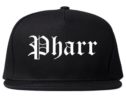 Pharr Texas TX Old English Mens Snapback Hat Black