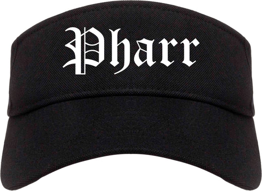 Pharr Texas TX Old English Mens Visor Cap Hat Black