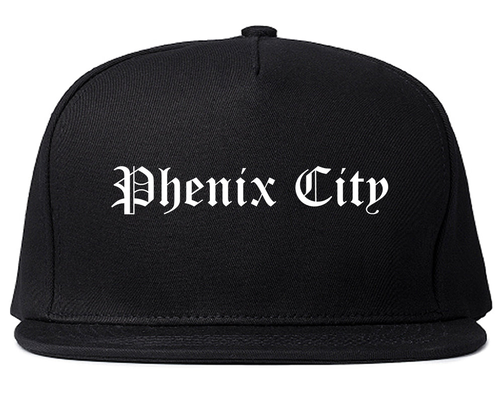Phenix City Alabama AL Old English Mens Snapback Hat Black