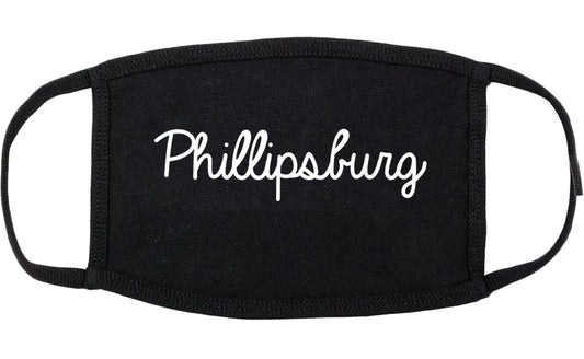Phillipsburg New Jersey NJ Script Cotton Face Mask Black
