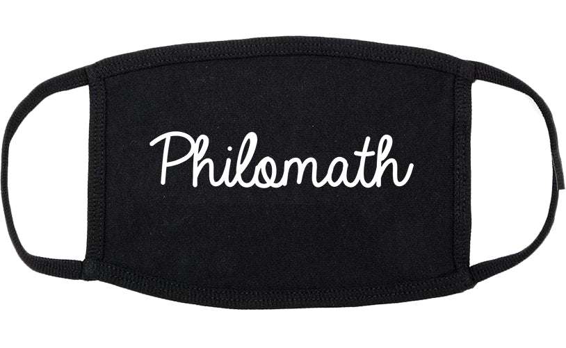 Philomath Oregon OR Script Cotton Face Mask Black