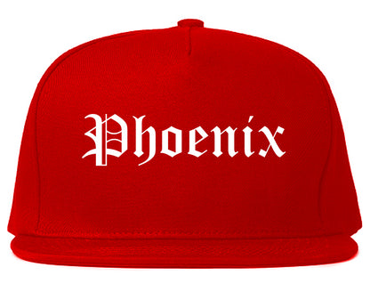 Phoenix Arizona AZ Old English Mens Snapback Hat Red