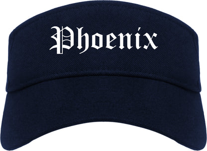 Phoenix Arizona AZ Old English Mens Visor Cap Hat Navy Blue