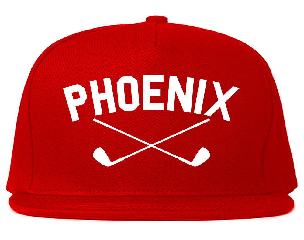 Phoenix Golf Clubs Logo Mens Snapback Hat Red
