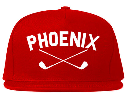 Phoenix Golf Clubs Logo Mens Snapback Hat Red