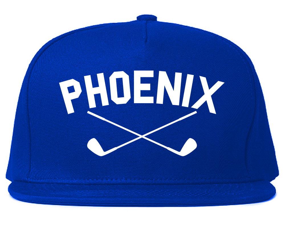 Phoenix Golf Clubs Logo Mens Snapback Hat Royal Blue