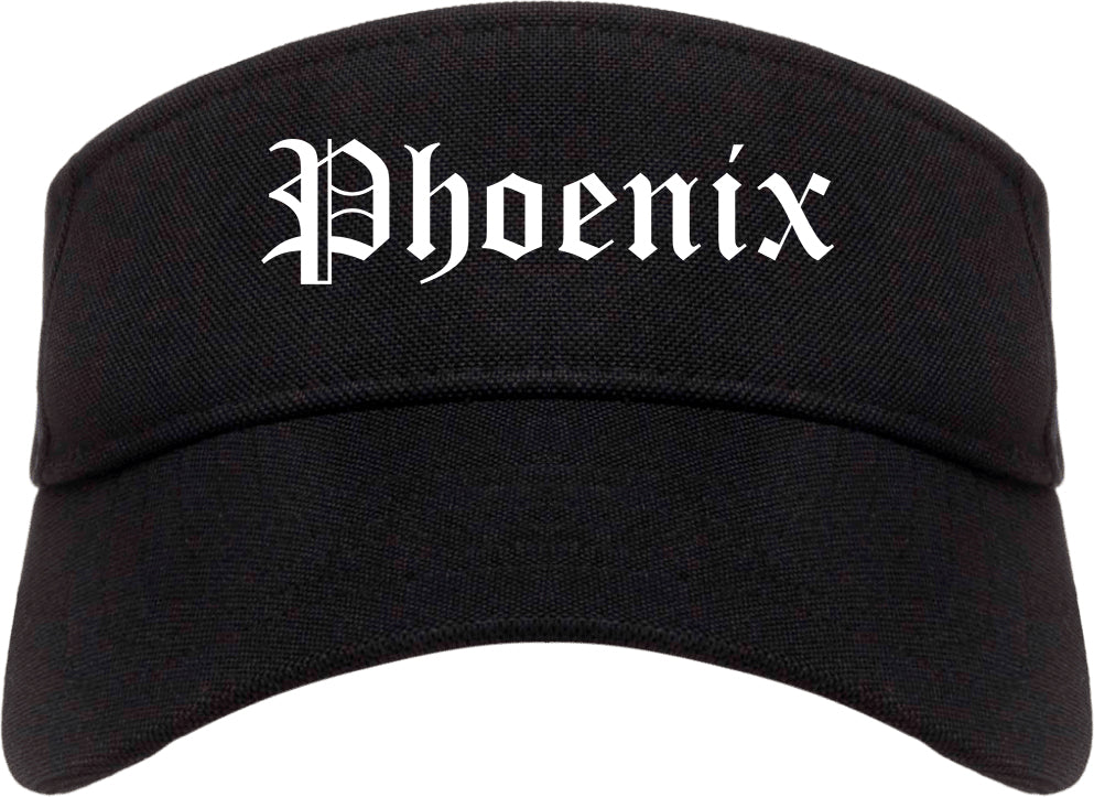 Phoenix Oregon OR Old English Mens Visor Cap Hat Black