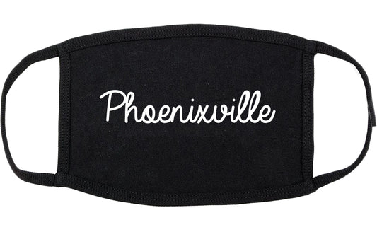 Phoenixville Pennsylvania PA Script Cotton Face Mask Black