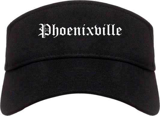 Phoenixville Pennsylvania PA Old English Mens Visor Cap Hat Black