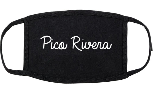 Pico Rivera California CA Script Cotton Face Mask Black