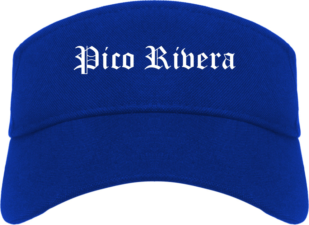 Pico Rivera California CA Old English Mens Visor Cap Hat Royal Blue