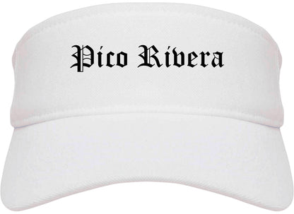 Pico Rivera California CA Old English Mens Visor Cap Hat White