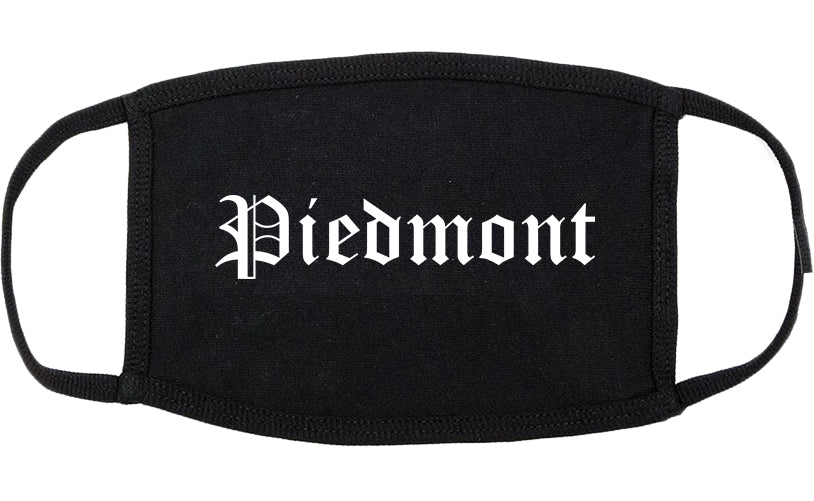 Piedmont Alabama AL Old English Cotton Face Mask Black