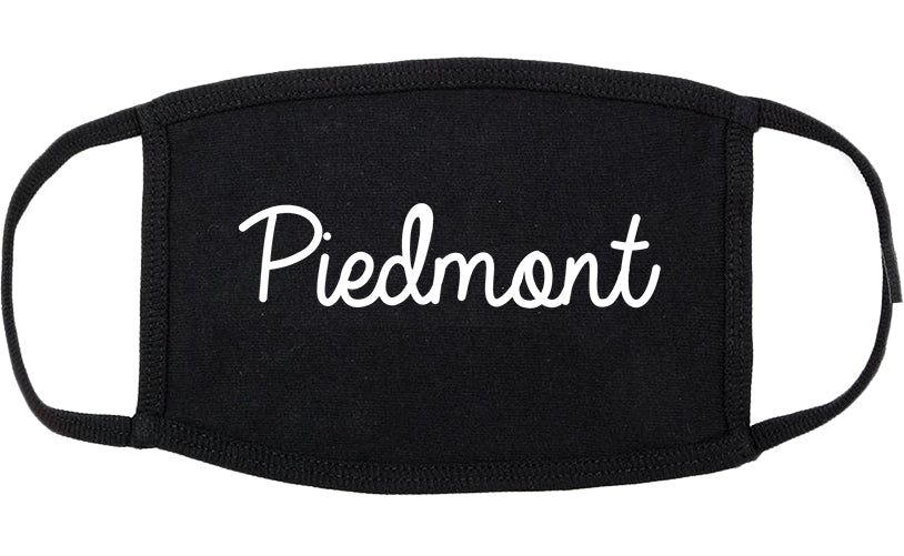 Piedmont Alabama AL Script Cotton Face Mask Black