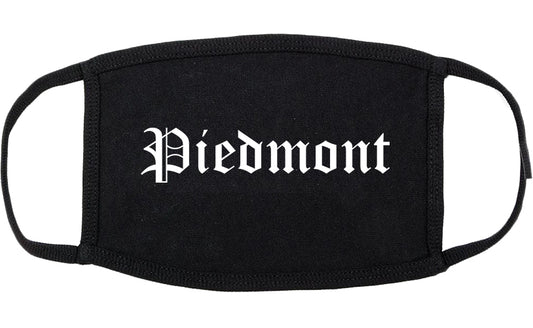 Piedmont California CA Old English Cotton Face Mask Black