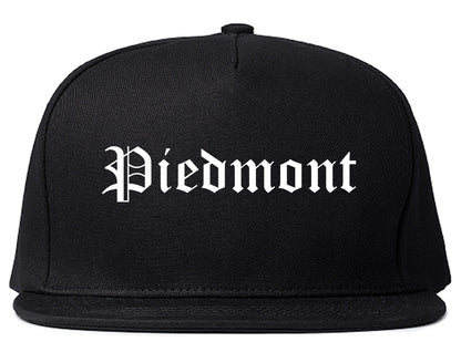 Piedmont California CA Old English Mens Snapback Hat Black