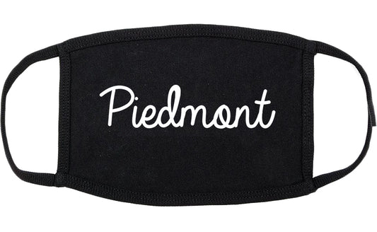 Piedmont California CA Script Cotton Face Mask Black
