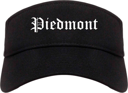 Piedmont California CA Old English Mens Visor Cap Hat Black