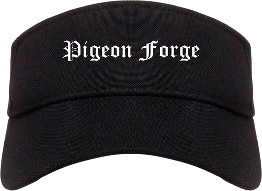 Pigeon Forge Tennessee TN Old English Mens Visor Cap Hat Black