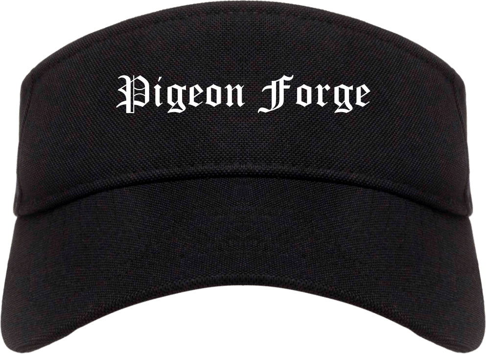 Pigeon Forge Tennessee TN Old English Mens Visor Cap Hat Black