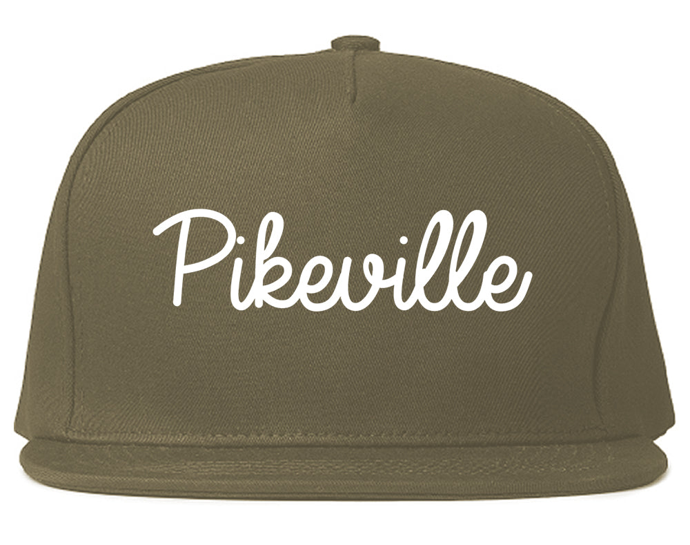 Pikeville Kentucky KY Script Mens Snapback Hat Grey