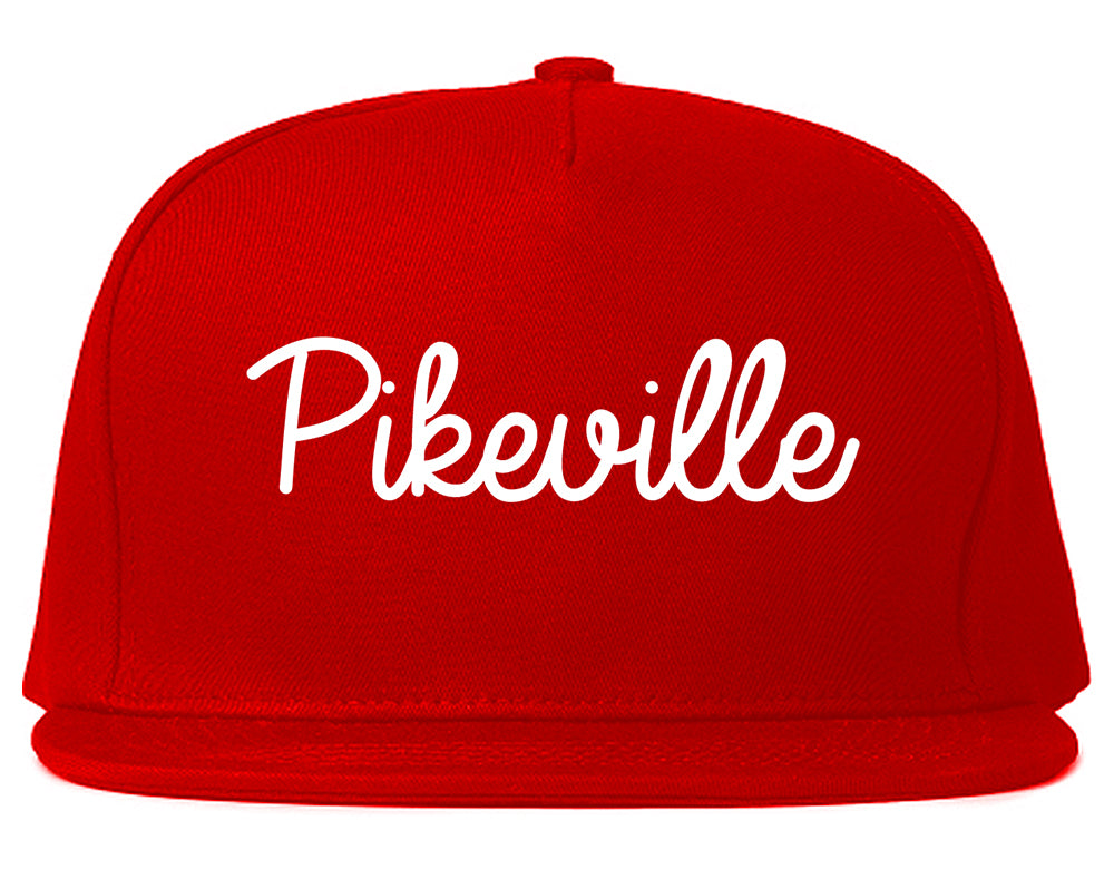 Pikeville Kentucky KY Script Mens Snapback Hat Red