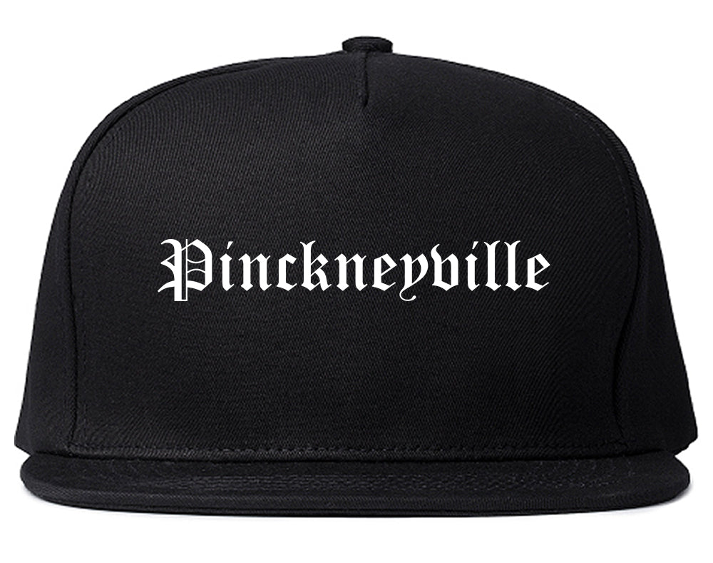 Pinckneyville Illinois IL Old English Mens Snapback Hat Black