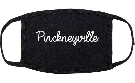 Pinckneyville Illinois IL Script Cotton Face Mask Black