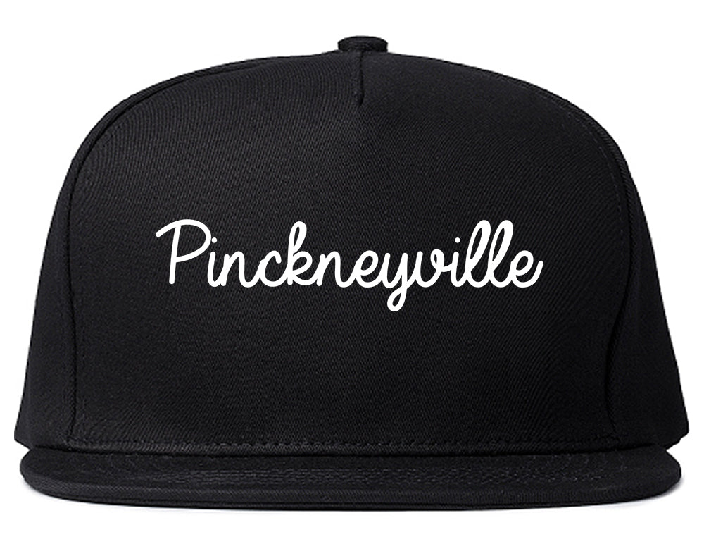 Pinckneyville Illinois IL Script Mens Snapback Hat Black
