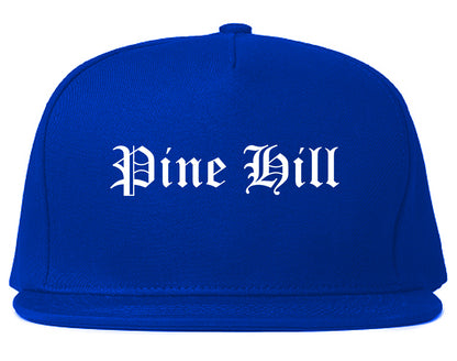 Pine Hill New Jersey NJ Old English Mens Snapback Hat Royal Blue