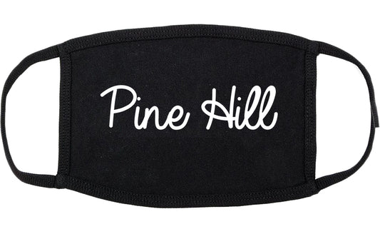 Pine Hill New Jersey NJ Script Cotton Face Mask Black